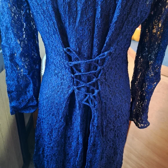 All That Jazz Vintage 1980s Lace Button Up Dress Size 9/10, Style#54244 - Picture 8 of 14